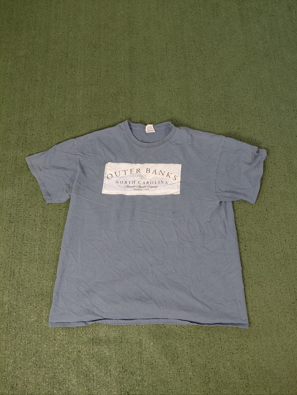 Vintage 2004 Outer Banks North Carolina Ocean Waves Tourist Blue T Shirt Sz XL